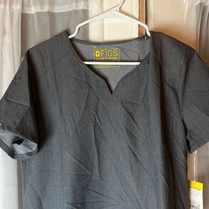 FIGS Thread To Threads Scrubs Top Women’s Medium Granite